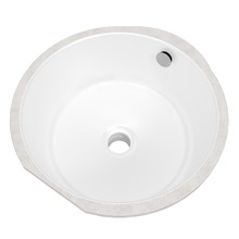 Tegan 350mm Round Ceramic Undermount Basin with Overflow